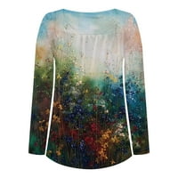 Pulover s printom flore za žene jesenske Modne odjevne majice pokloni za žene majice dugih rukava dukserice s
