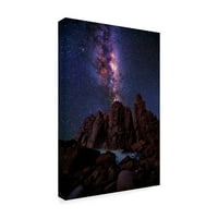 Zaštitni znak likovne umjetnosti 'Pinnacles Milky Way' platno umjetnost Lincoln Harrison