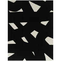 Moderni apstraktni tepih od 7'10 10' - Crna