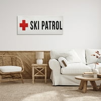 Simbol Crvenog križa skijaška patrola Stupell Industries, zimski planinski sportovi, 20, dizajn Daphne Polselli