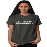 Muška majica s grafičkim uzorkom u obliku karte Zapadne Virginije, majice od 4 inča