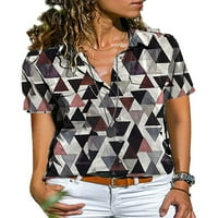 Ženska modna majica s džepom ženska ležerna košulja od tunike ležerna odjeća Na kopčanje boemska bluza kratkih