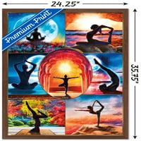 Moreno-likovna umjetnost - zidni poster za joga kolaž, uokviren 22.375 34