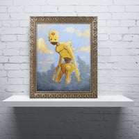 Zaštitni znak likovna umjetnost 'u oblacima' platno umjetnost Craiga Snodgrass -a, zlatni ukrašeni okvir