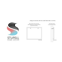 Stupell Industries Unicorn Ljetni bazen Float Glam Modni uzorak Grafička umjetnost Black Framed Art Print Art