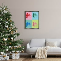 Pop stil Božićni praznični odmor grafička umjetnost luster siva uokvirena umjetnička print zidna umjetnost
