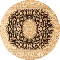 Tradicionalne prostirke za unutarnje prostore s okruglim medaljonom u narančastoj boji, promjera 6 inča