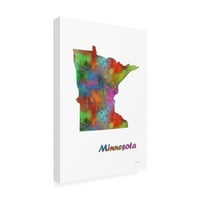 Marlene Votson karta države Minnesota 1 ulje na platnu