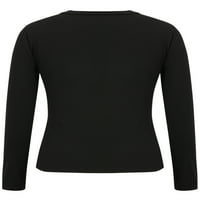 Vitmona ženski patentni zatvarač okrugli vrat seksi sol seksi solk vitki minimalistički bluza bluza