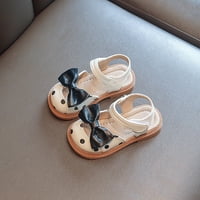 TODDLER Kids Girls Shoes Bowknot tiskan ravne sandale s otvorenim nožnim prstima Ukrašene sandale princeza sandale