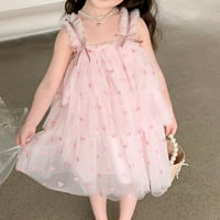 Haljina za djevojčice, sarafan s naramenicama za djevojčice s printom zaljubljena princeza, haljina za torte od