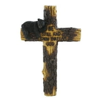 Prekrasan zidni križ od 10 10 - lijepo ručno oslikan i izrađen od Poliresina za bogobojazne lovce, ljubitelje