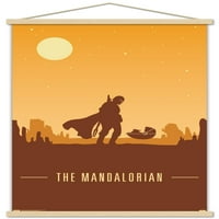 Zidni plakat Ratovi zvijezda: Mandalorijanac - Mando i dijete u sumrak, 14.725 22.375