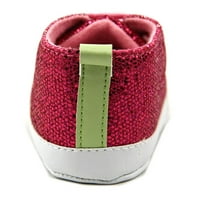 Cipele za krevetić za djevojčice, ružičaste s ružičastim vezicama, 12 mjeseci