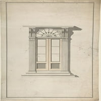 Dizajn plakata za vanjsku dekoraciju vrata iz Aislea, Francuska, 18. stoljeće
