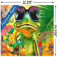 Plakat na zidu ljetne žabe, 14.725 22.375