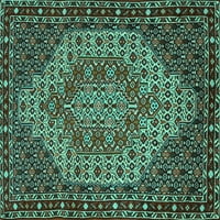 Tradicionalni perzijski tepisi u tirkizno plavoj boji za prostore koji se mogu prati u perilici veličine 4 inča