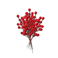 Berry Picks - Umjetna crvena bobica stabljike crvene ukrase za božićno drvce za ukrase kuće Christma Tree