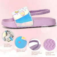 Tombik Toddler Girl sandale s bazenima Slipovi Slij za dječje cipele za plažu, plivajte Purple Unicorn 3- Us novorođenčad